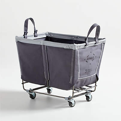 Steele ® Briquette Gray 2-Bushel Rolling Laundry Hamper