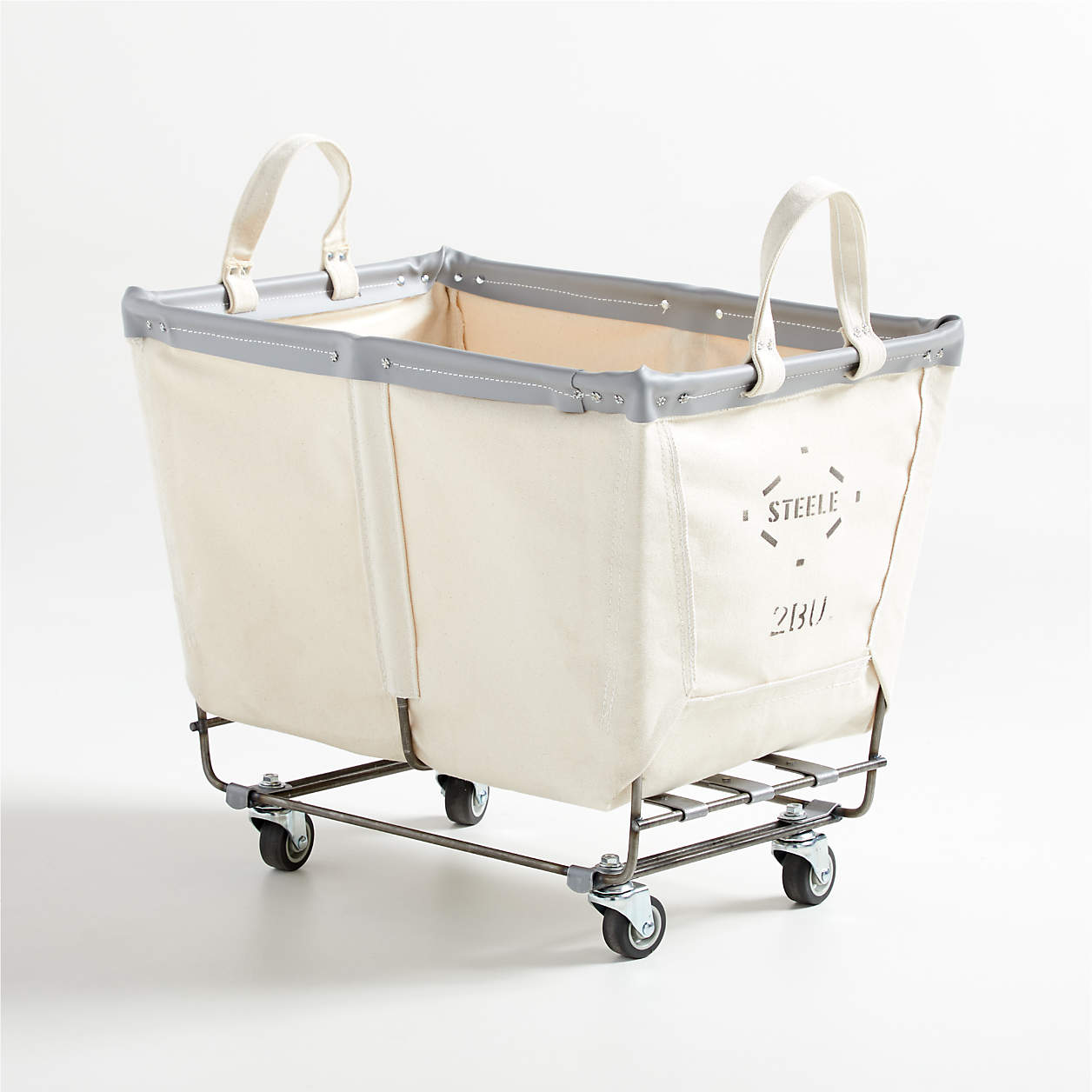 Steele Canvas 2Bushel Rolling Laundry Hamper + Reviews Crate & Barrel