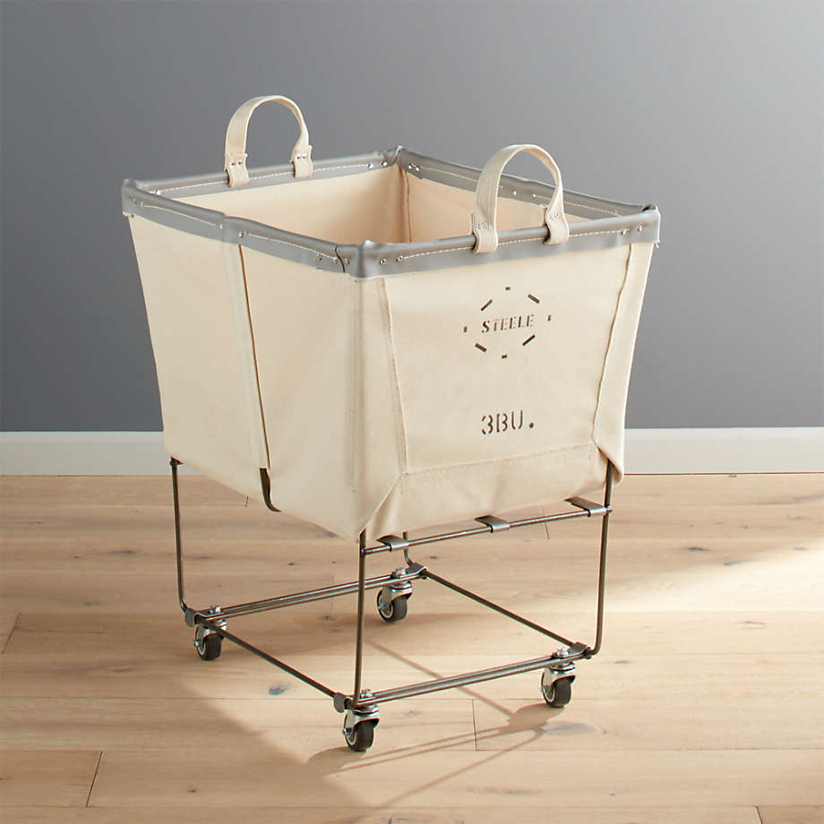 elevated laundry basket with wheels