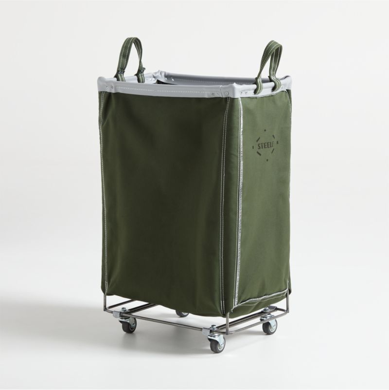 Steele ® Olive 2.5-Bushel Vertical Rolling Laundry Hamper - image 0 of 6