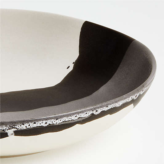 Stella Black and White Low Bowl