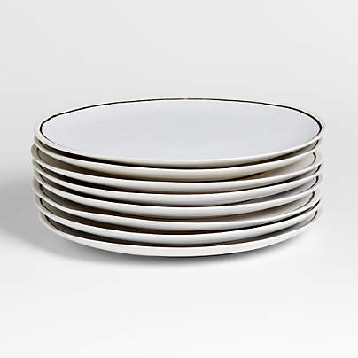 Stella White Dinner Plates, Set of 8