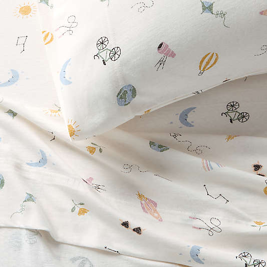 Comfy Tee Stellar Dreams Organic Cotton Kids Full Sheet Set