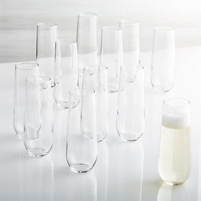 View Aspen 9-Oz. Stemless Flute Glasses, Set of 12 details