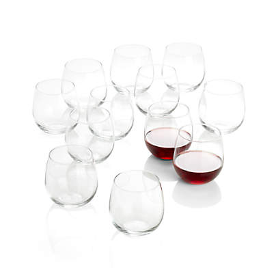 Aspen 11.75-Oz. Stemless Wine Glasses, Set of 12 + Reviews