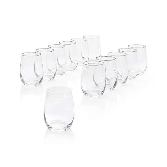 Set of 12 Stemless Wine Taster Glasses