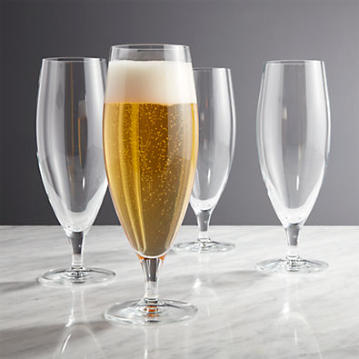 View Stemmed Pilsner Glasses, Set of 4 details