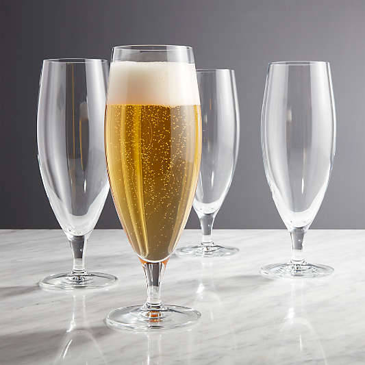 Stemmed Pilsner Glasses, Set of 4