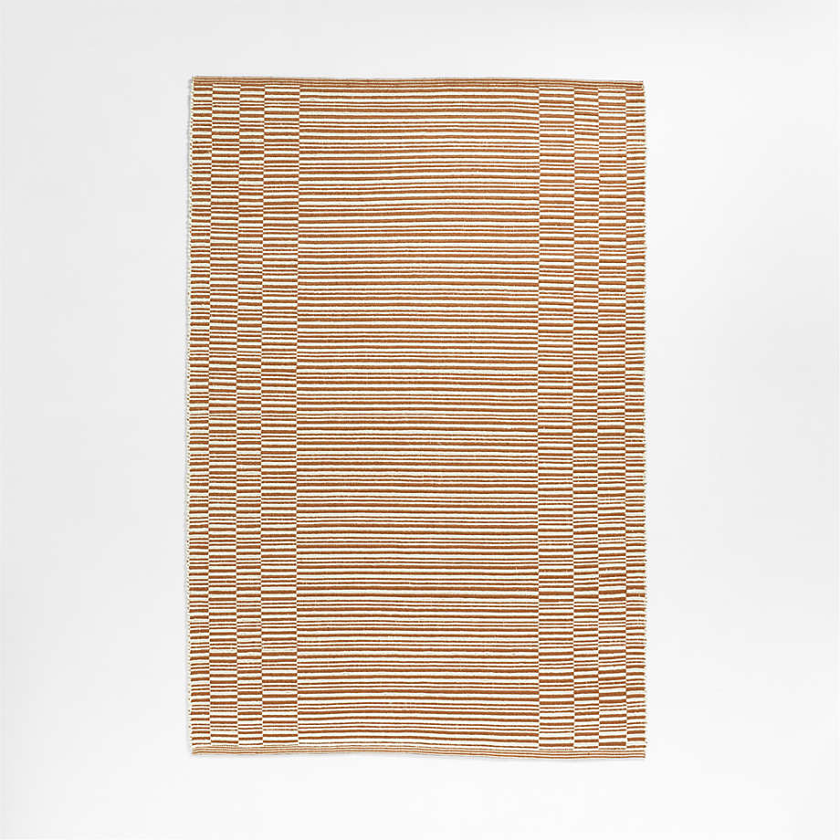 Stepped Flatweave Wool and Jute Burgundy Kids Area Rug 8x10 Crate