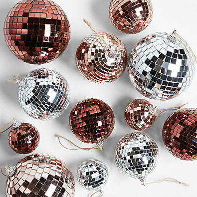 View Stevey Disco Ball Christmas Tree Ornaments by Leanne Ford, Set of 12 details