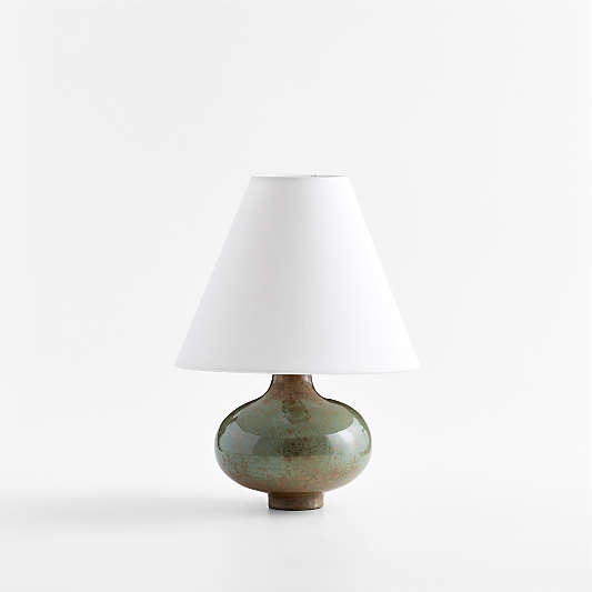 Stafford Lichen Ceramic Table Lamp with Fabric Shade 18"