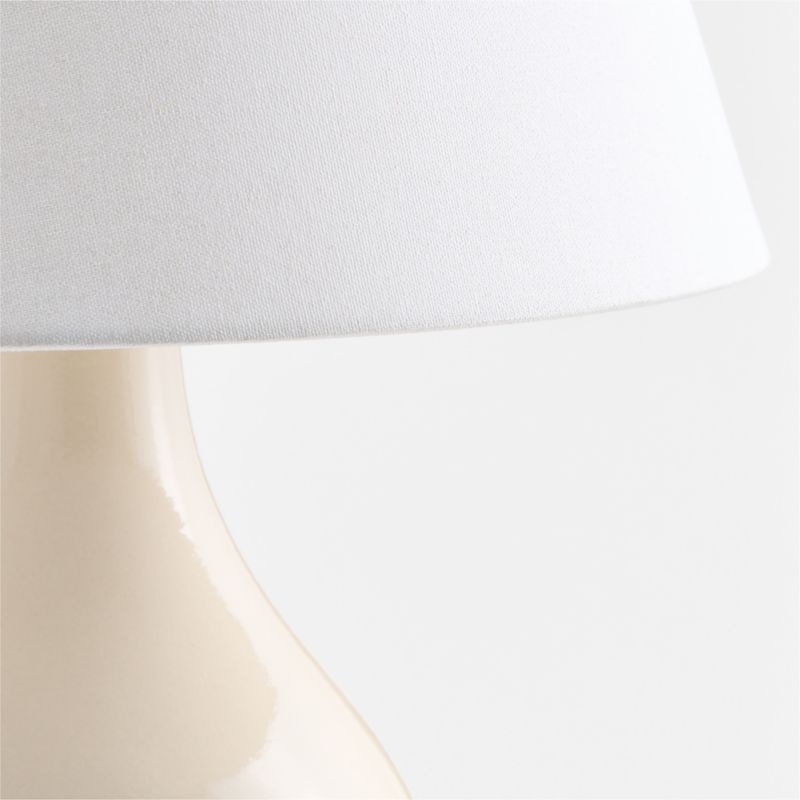 Stafford Ivory Ceramic Table Lamp with Fabric Shade 29.5" - image 3 of 8