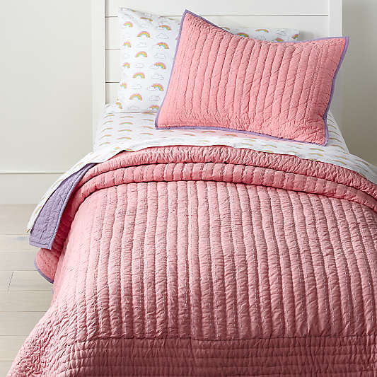 Stitched Pink Full-Queen Blanket