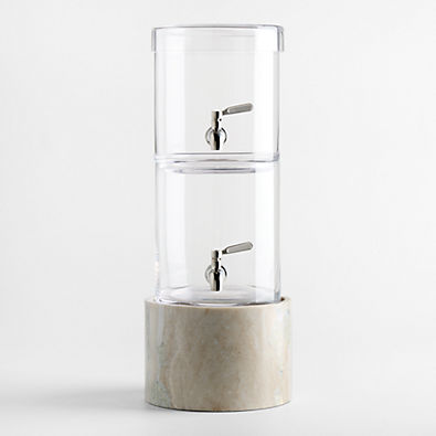 View Stacking 2-Gallon Glass Cold Drink Dispenser with Tuscan Marble Stand details