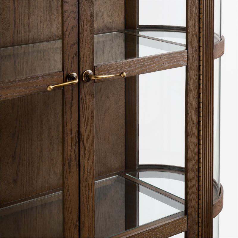 Stanton 45" Brown Oak Wood Storage Cabinet - image 7 of 8