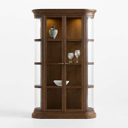Stanton 50" Brown Oak Wood Storage Cabinet