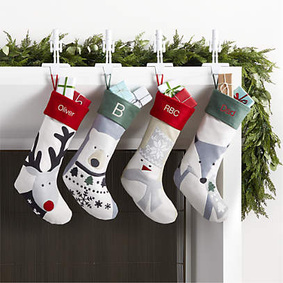 Joan Anderson Critter Christmas Stockings | Crate & Barrel