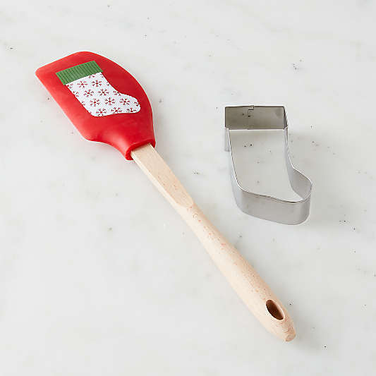 Stocking Spatula and Cookie Cutter Set