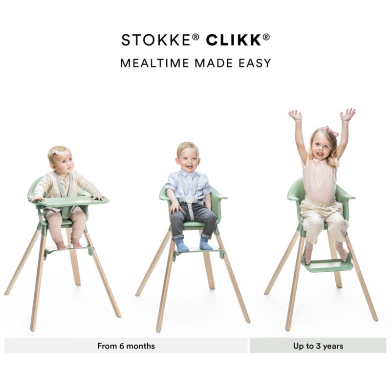 Stokke Clikk Grey Baby High Chair with Adjustable Footrest - image 7 of 9