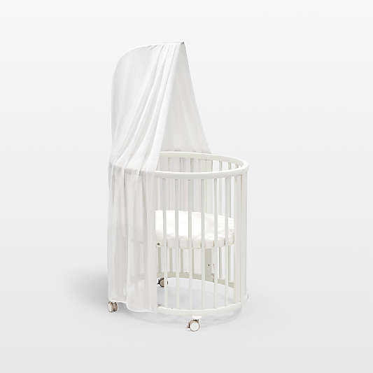 Stokke ® Sleepi ™ White Wood Convertible Mini Crib with Mattress