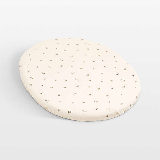 Stokke ® Sleepi ™ Flower Ecru Mini Crib Fitted Sheet