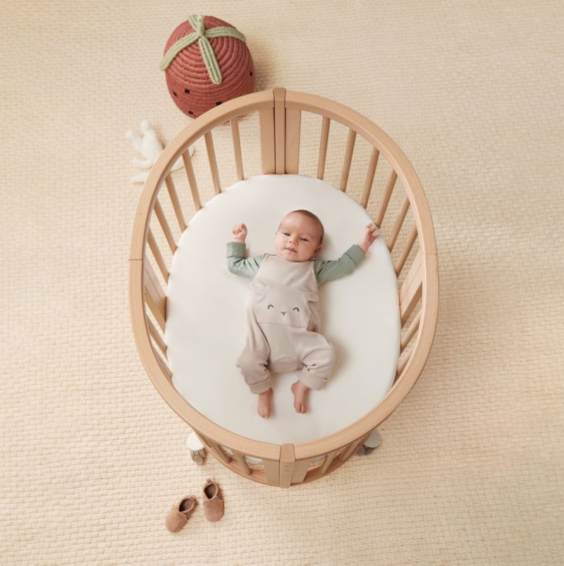 Stokke ® Sleepi ™White Mini Crib Fitted Sheet - image 2 of 4