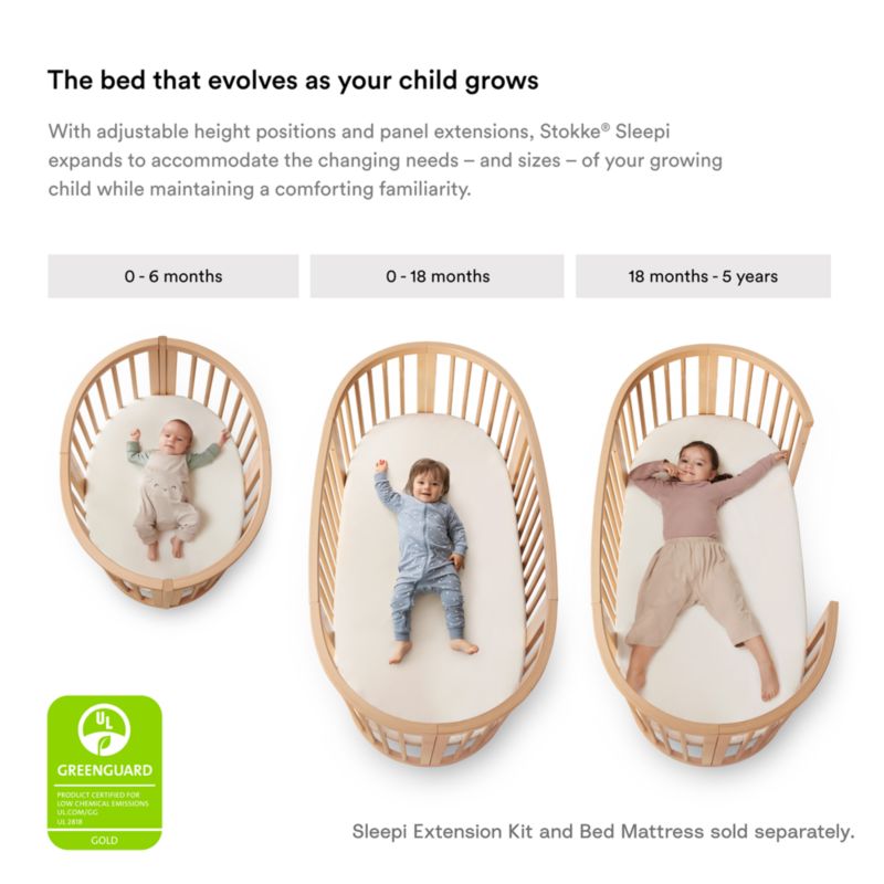Stokke ® Sleepi ™ Natural Wood Convertible Baby Bed - image 5 of 7