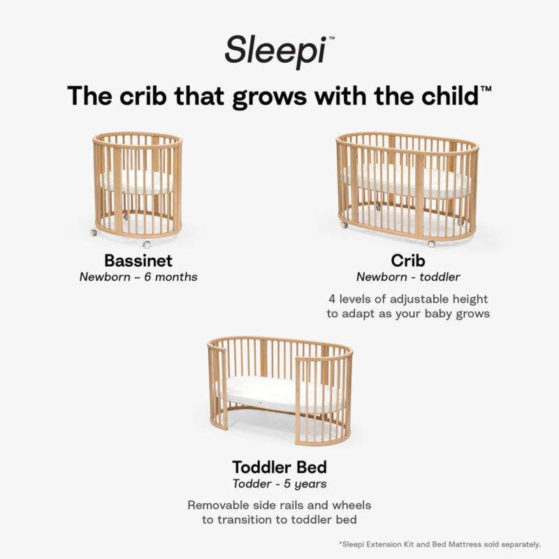 Stokke ® Sleepi ™ Natural Wood Convertible Baby Bed - image 6 of 7