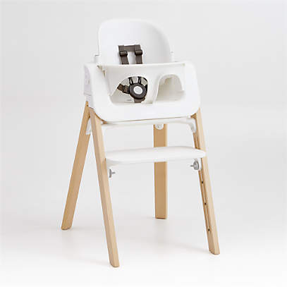 Stokke Steps White/Natural High Chair Complete + Reviews | Crate