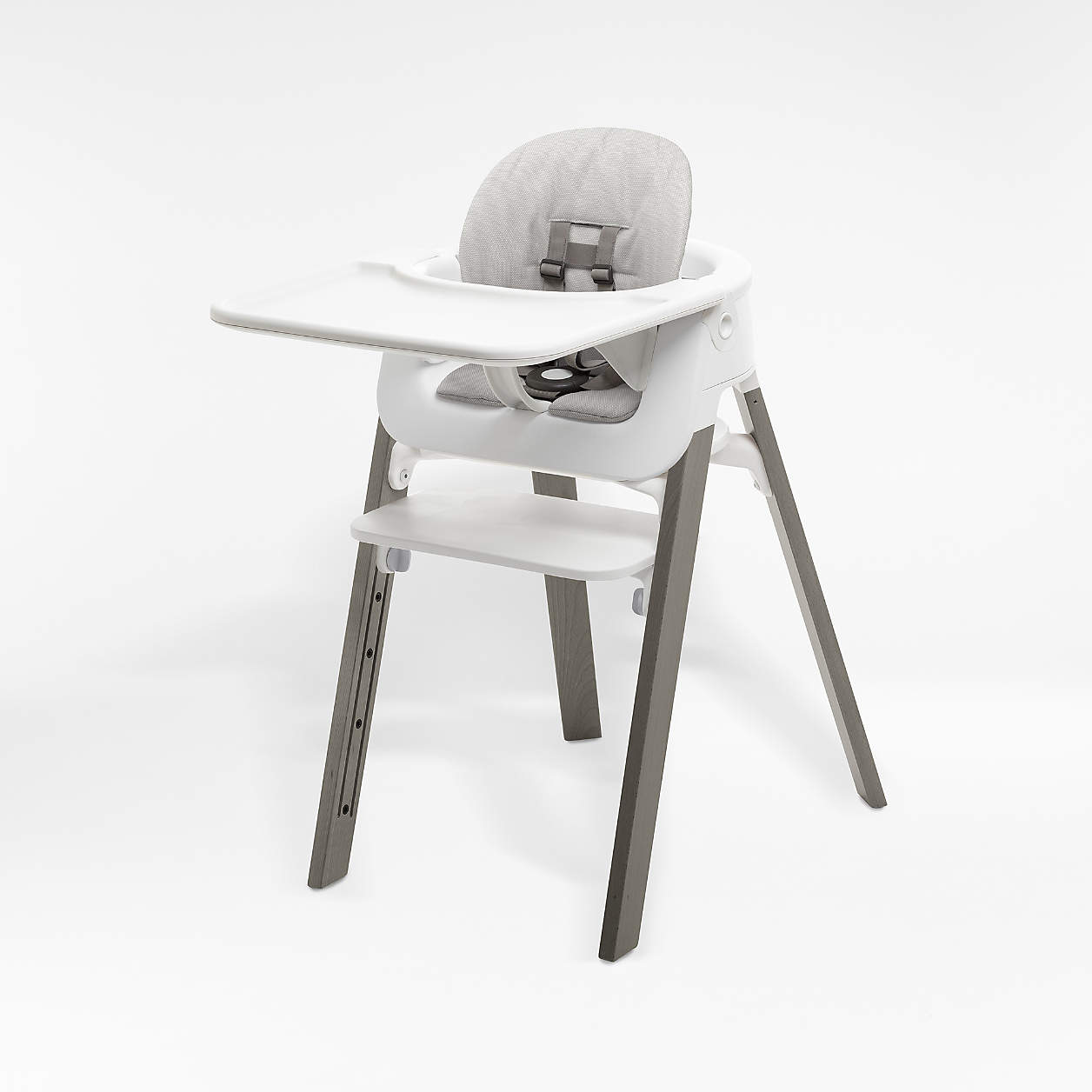 Stokke Steps Hazy Grey/White Adjustable High Chair Complete + Reviews ...