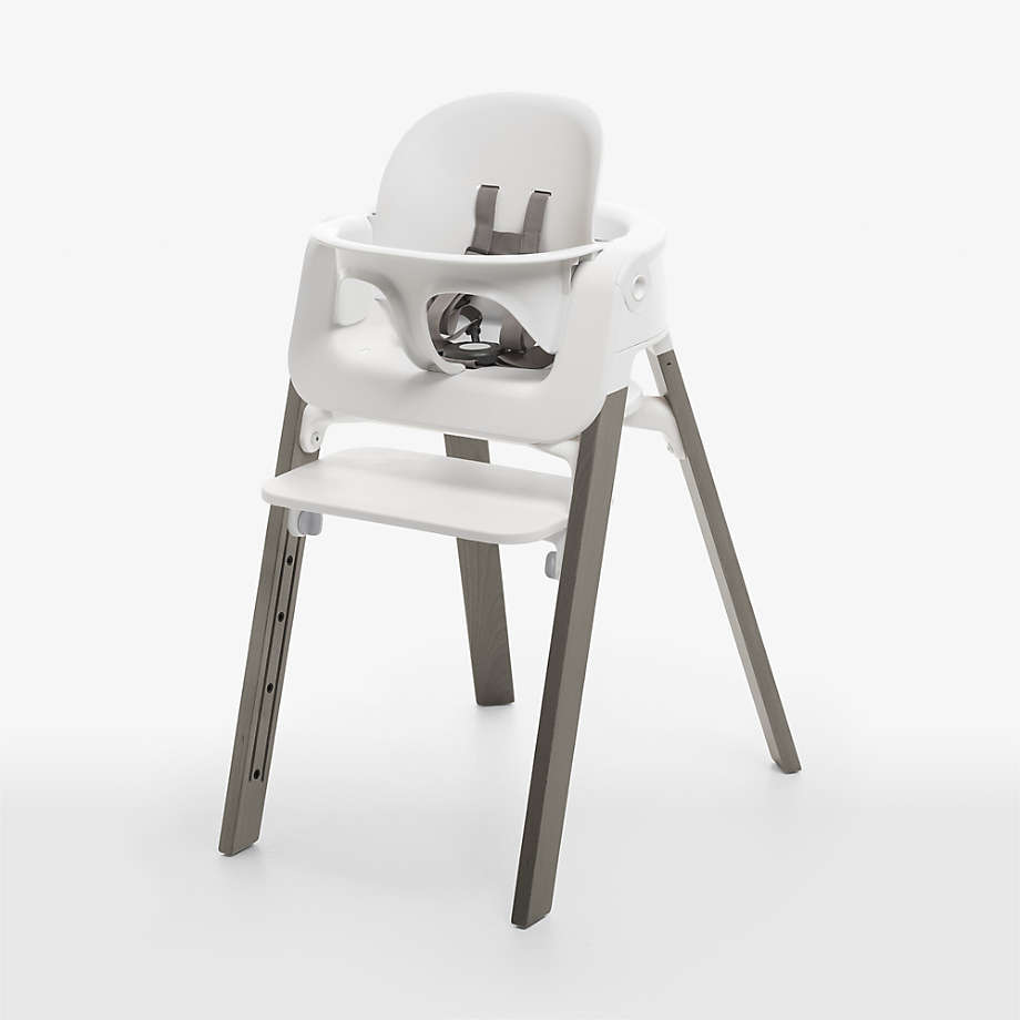 Stokke Steps White Hazy Grey Baby High Chair Reviews Crate