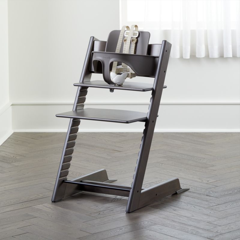 Stokke Tripp Trapp Hazy Grey Wood Baby & Toddler High Chair + Reviews