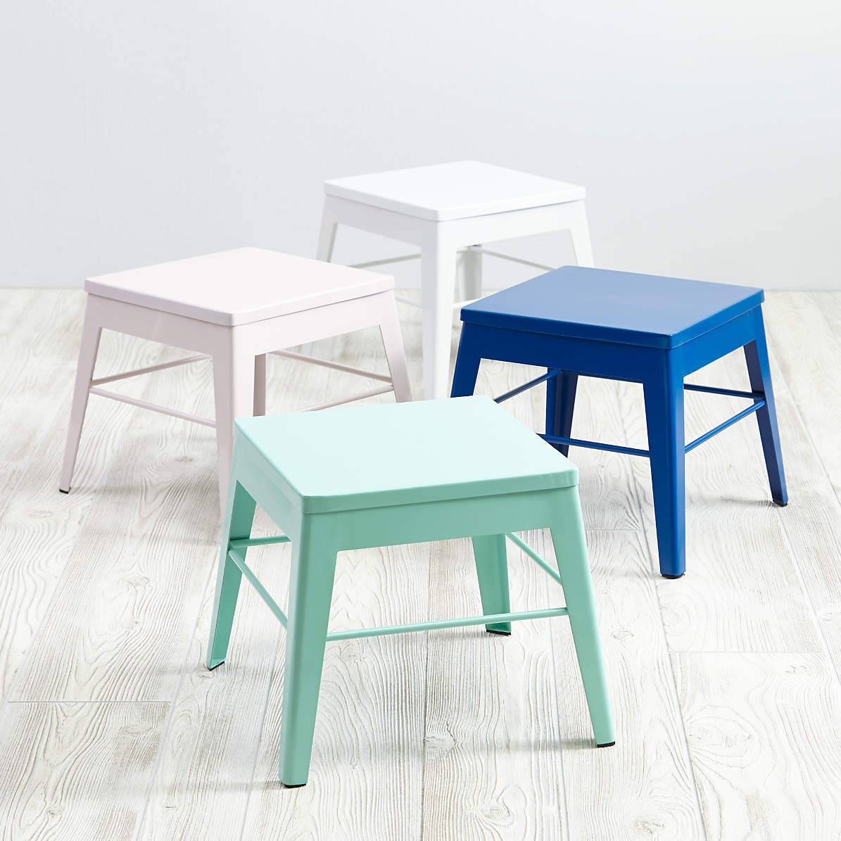 White Metal Stool Reviews Crate And Barrel