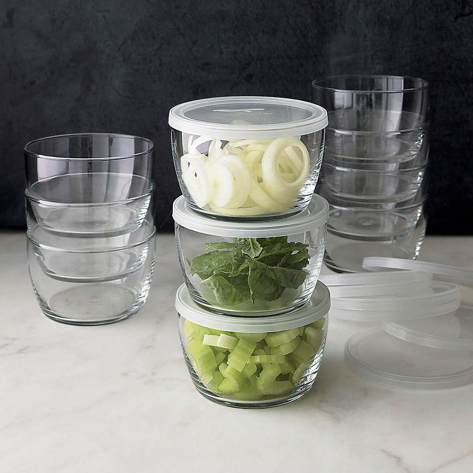 Kitchen Glass Bowls with Lids, Set of 2 | Crate & Barrel
