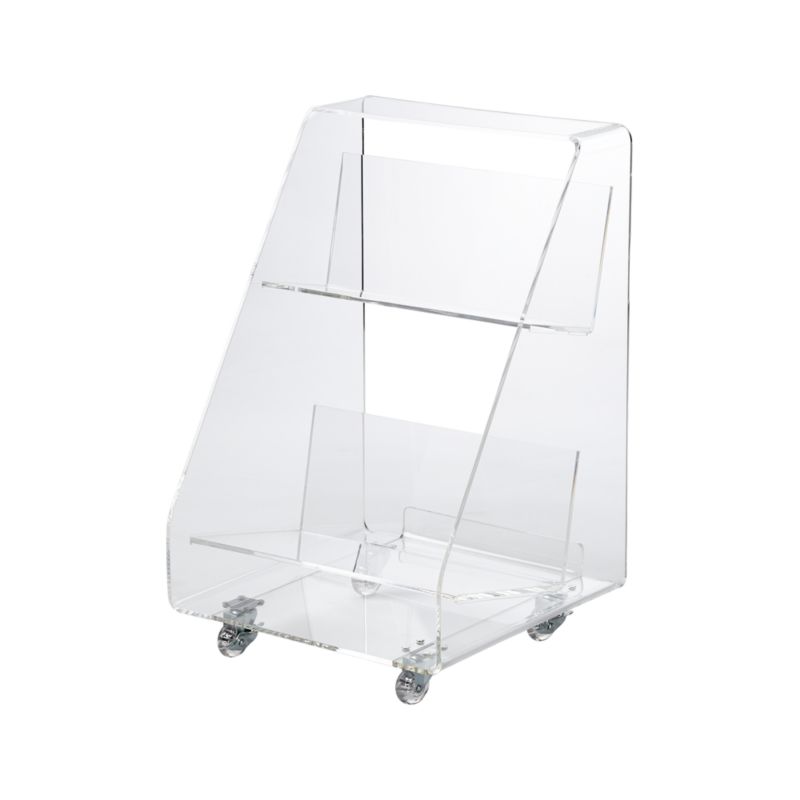 Acrylic Rolling Book Cart - image 5 of 8