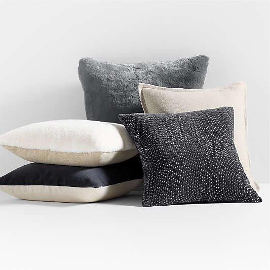 Storm Grey Throw Pillow Arrangement