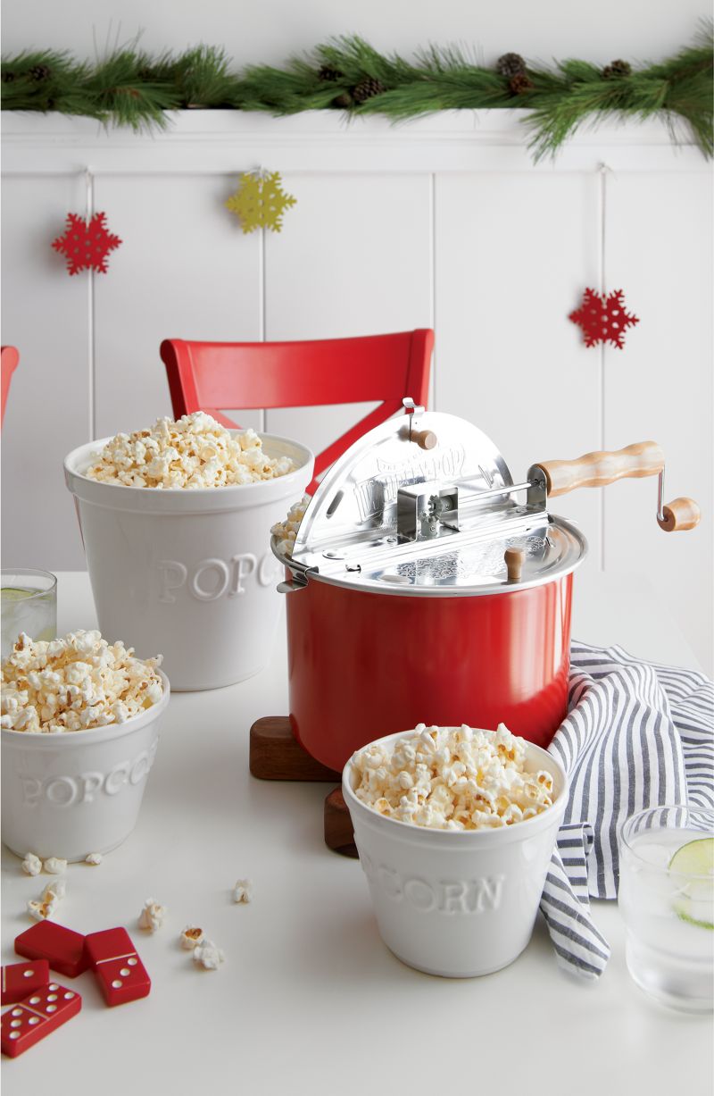 Stovetop Popcorn Popper Red + Reviews Crate & Barrel