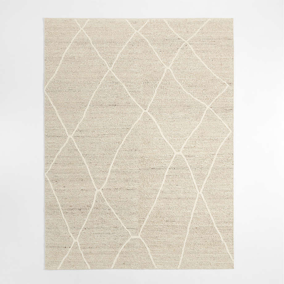 Area Rug 2x3 Faux Wool Rubber Backed Shag Bathroom Rugs Kitchen Mat  (Moroccan Beige) - Household Items