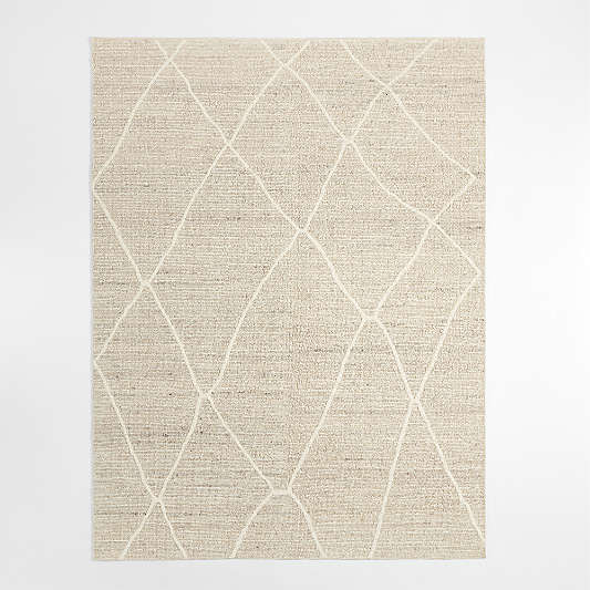 Stowe Wool Handwoven Taupe Moroccan-Style Area Rug 6'x9'