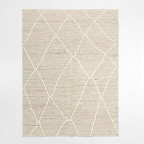 Small Boho Kitchen Rug, Hand-Woven Accent Cotton Neutral Tufted