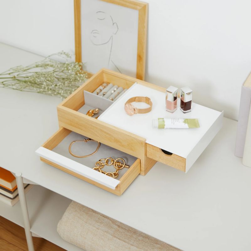 Umbra Stowit White and Neutral Jewelry Box Storage - image 1 of 5