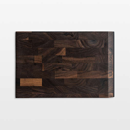 STEELPORT SteelCore™ 2-in-1 Walnut End-Grain Cutting Board, 9"x6"