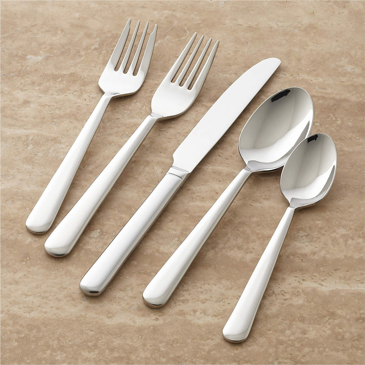 Strand 20-Piece Flatware Set + Reviews | Crate & Barrel