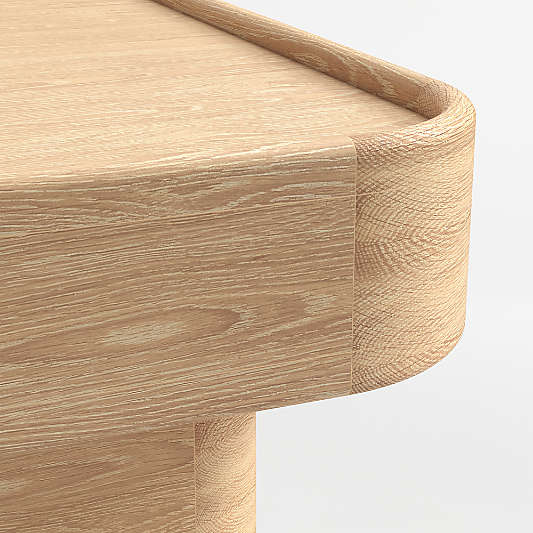 Stratton Natural Oak Wood 42" Square Coffee Table