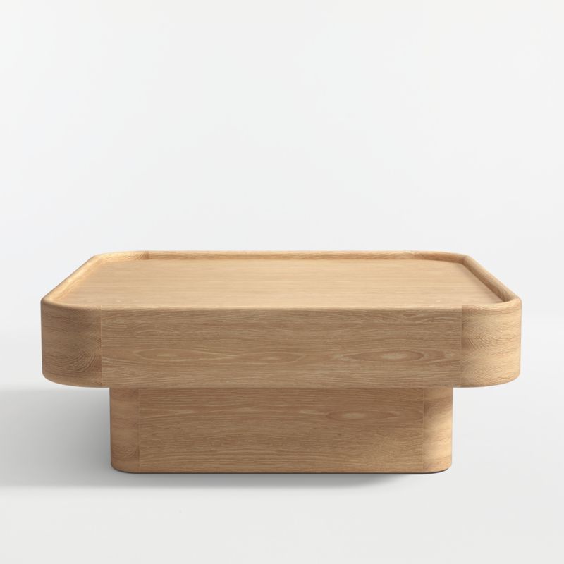 Stratton Natural Oak Wood 42" Square Coffee Table - image 1 of 4