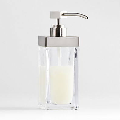 View Stretten Nickel Trim Glass Soap Pump details
