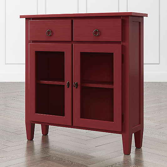 Stretto Red Entryway Cabinet