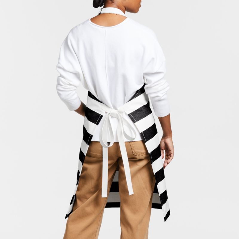 Stripe Black Organic Cotton Apron - image 3 of 6