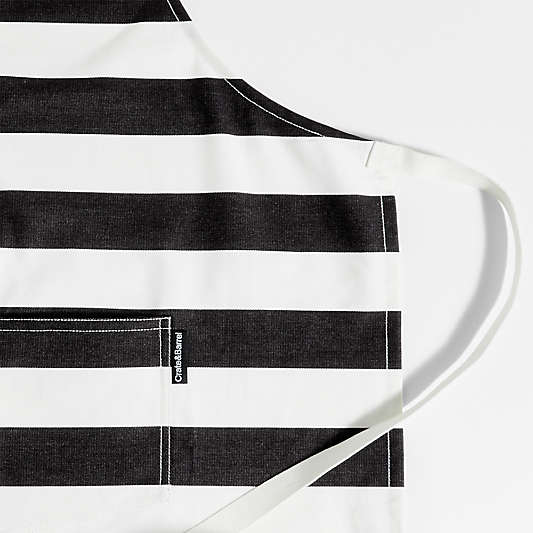 Stripe Black Organic Cotton Apron