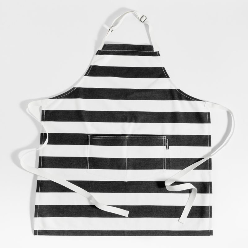 Stripe Black Organic Cotton Apron